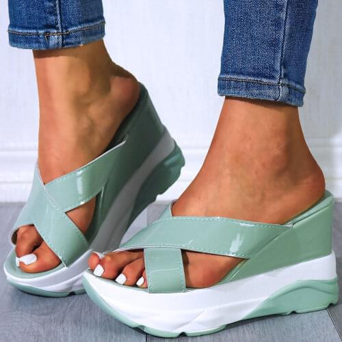 DORATASIA 2020 Brand Hot Sale Sweet Girls Platform Sandals Women 2020 Summer Fashion Wedges High Heels Beach Shoes Woman