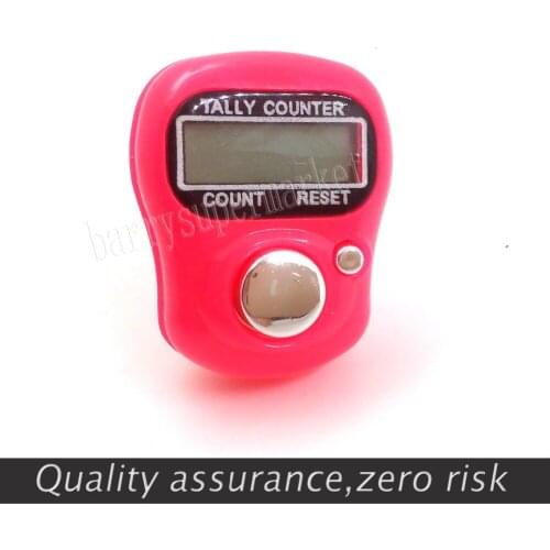10PCS Mini counter Digital Manual counter FingerRing Tally Counter 5-Digit Ring Tally Digit Electronic Counter + battery 0-99999