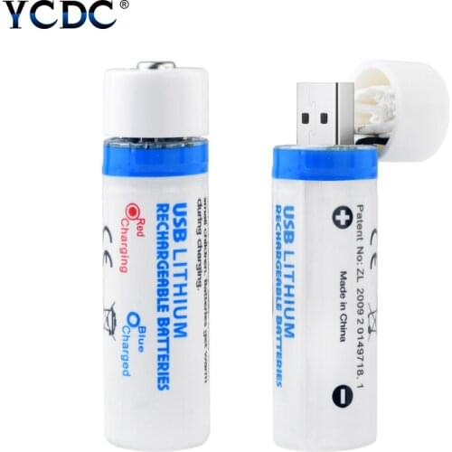 YCDC 3.7V High Power 18650 Battery 1200mAh USB Rechargeable Cell LED Indicator 2Pcs