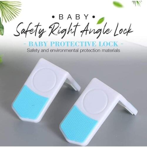 2pcs Child Safety Cabinet Corner drawer lock Baby Proof Security Protector Drawer Door Cabinet Plastic Protection Kids Safety Do