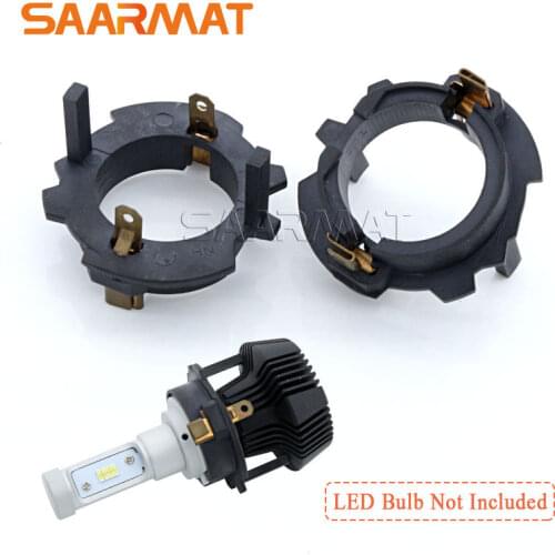 2 x H7 Headlight Bulbs Adapters Holders Base For Volkswagen MK5 GTI Golf Jetta Type A