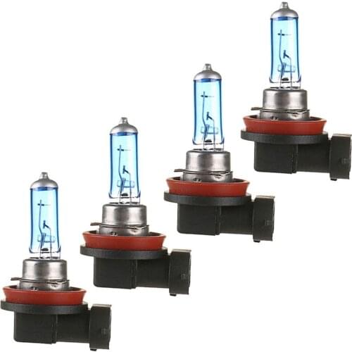 EE support 4Pcs H11 Halogen Lamp Bulbs 6000K Xenon Gas Halogen Headlight White Light Lamp 55W 12V Car Accessories
