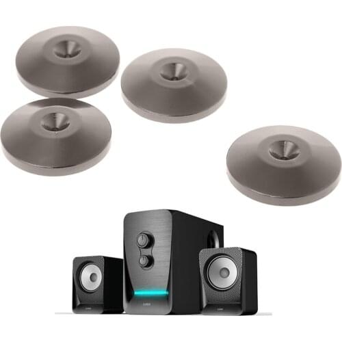 4 Pcs Isolation Spike Stand Feet Pad Speaker Amplifier Nickel Plated Cone Base