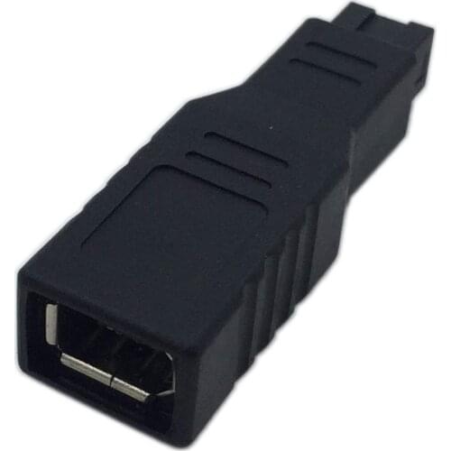 NUOLIANXIN FireWire IEEE 1394 Type A 400 6 Pin Female to 1394 Type B 800 9 Pin Male Data Transfer Adapter Converter