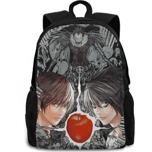Anime Death Note Large Children School Backpacks Cartoon Bookbag for Boys Girls Casual Daypacks Travelling Rucksack 15.6in