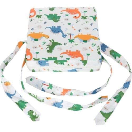 28EC Children Seat Increased Pad Soft Baby Kids Dining Cushion Cartoon Print Adjustable Removable Chair Booster Mat