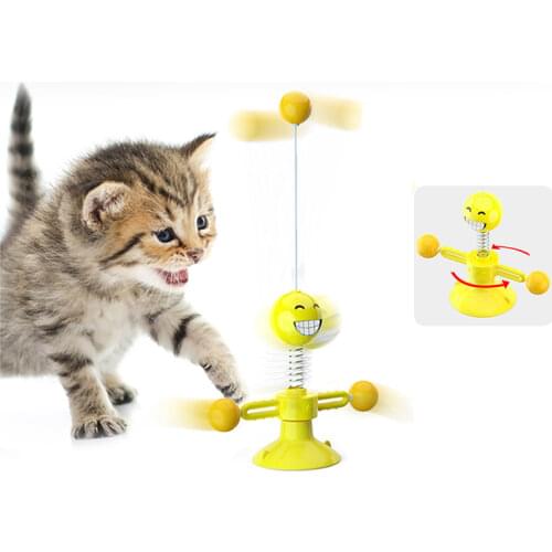 Puzzle Cat Toy Interactive Stretchy Cat Toy With Ball Feather Portable Rotatable Toys Doll for Cats Funny Training Pet Supplies