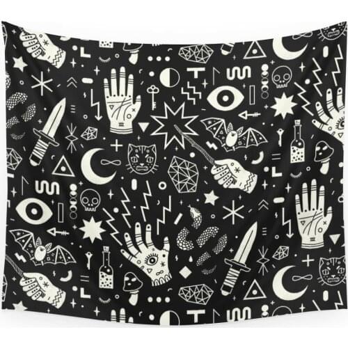 Witchcraft Wall Tapestry Beach Towel Polyester Blanket Yoga Shawl Mat