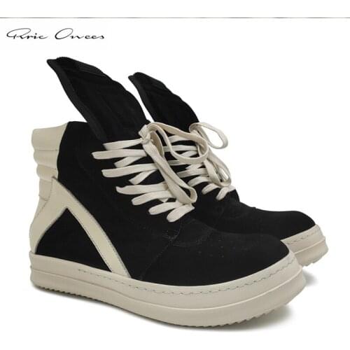 High Street Brand Rric Owens Womens Sneakers Mens Sneakers Original Soles Men Shoe Mens Casual Shoes Short Boots