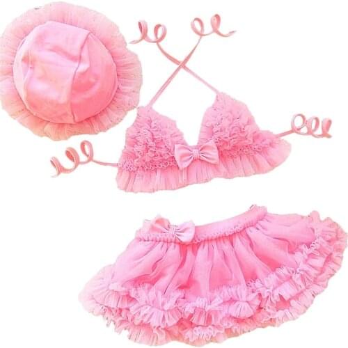 0-11 years old childrens swimwear princess split two-piece bikini suit toddler baby cute vacation swimsuit children beachwear