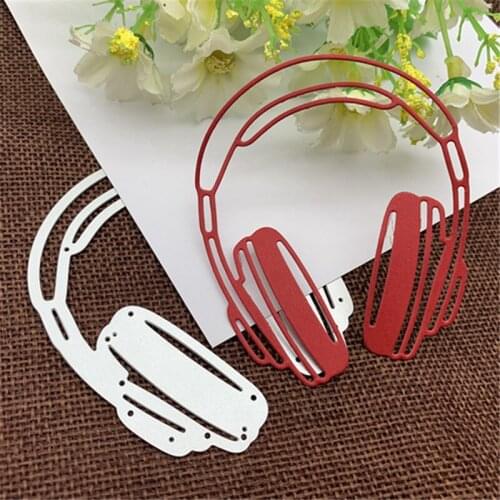 Headset Music Popular card Metal Cutting Dies Stencils For DIY Scrapbooking Decorative Embossing Handcraft Die Cutting Template