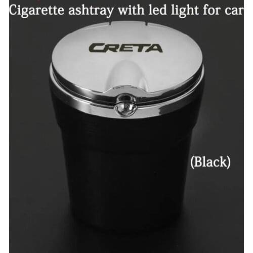 Led Lights Car Ashtray With Cover Creative Personality Cover Multi-function Car Interior car accessories for Hyundai creta