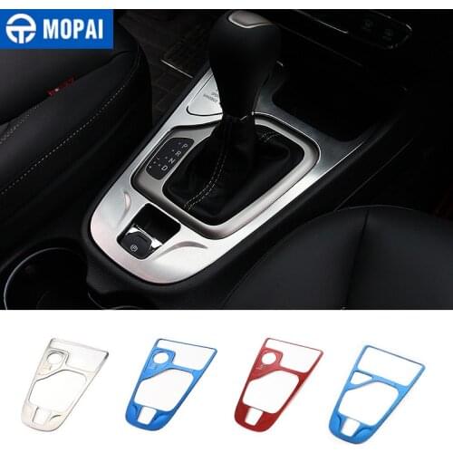 MOPAI Interior Mouldings Car Gear Shift Panel Decoration Cover Stickers for Jeep Cherokee 2014-2018 Accessories