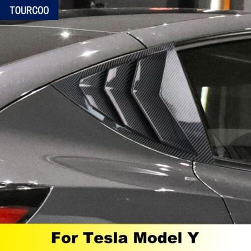 Rear Rriangular Window Sticker for Tesla Model Y Car Stlyling Modification Shutter deflector Decor Trim Sticker