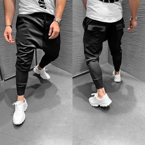New Autumn and Winter Mens European and American Jogging Pants Muscle Fitness Casual Slim Stretch Running Trousers