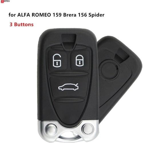 Keyecu New Smart Key 3 Buttons Replacement Remote Control Housing Car Key Shell for ALFA ROMEO 159 Brera 156 Spider