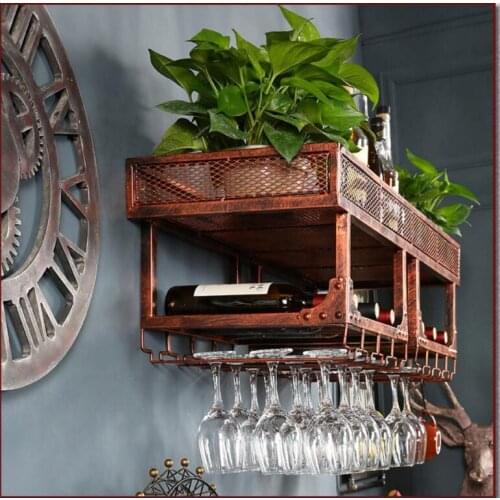 Wine rack wine bottle rack wine cup rack upside down bar tie yi wine rack creative wall wine cabinet hanging cup rack household