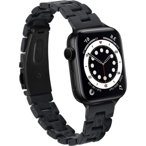 Slim Resin Watchbands For Apple Watch 6 Band 44mm SE Strap 40mm Women Thin Bracelet For iWatch 5 4 Applewatch 3 42mm 38mm Straps