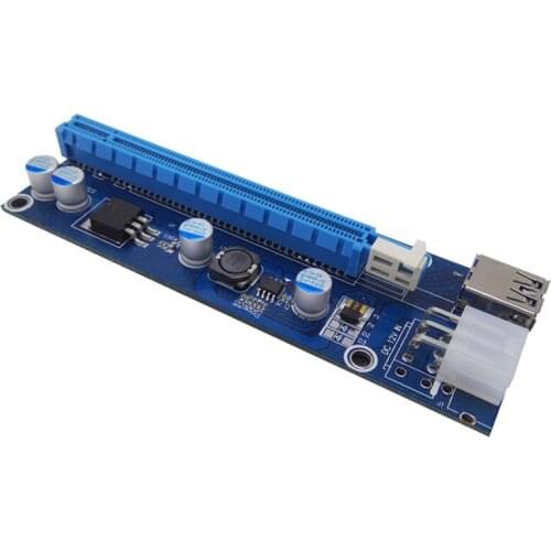 Riser 60cm USB 3.0 PCI-E Express 1x to 16x Extender Riser Card Adapter SATA 6Pin Power Cable for Antminer Bitcoin Miner Mining