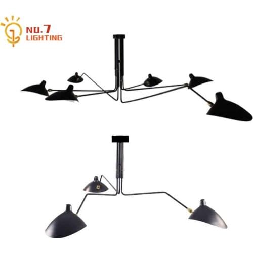 Modern Dawn Spider Serge Mouille Ceiling Lamp Iron Art Decor Home Industrial Duckbill Ceiling Light for Living Room Bedroom Loft