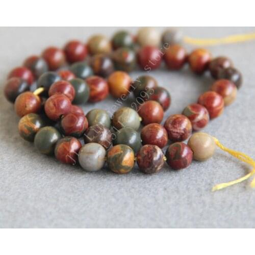T8693 New 8mm Natural multicolor picasso beads round beads, Fit making bracelet&necklace DIY jewelry design wholesale