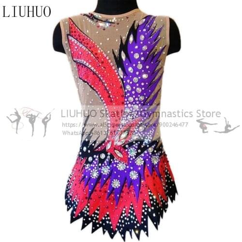 Rhythmic Gymnastics Leotards Children Girls New Design Kids Ice Skating Dress Leotard Artistic College Costume Multicolor
