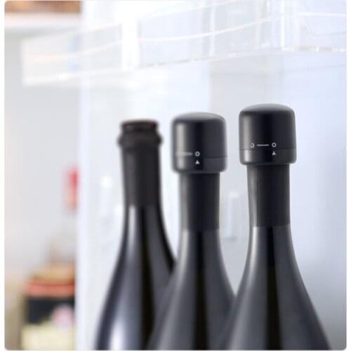 Kitchen Vacuum Red Wine Bottle Cap Stopper Silicone Sealed Champagne Bottle Stopper Vacuum Retain Freshness Wine Plug Bar Tools