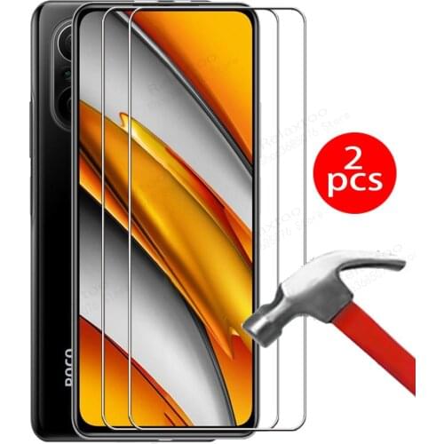 2pcs glass xiomi poco f3 smartphone screen protector for xiaomi poco f3 f 3 pocophone f3 pocof3 protective film cover 6.67