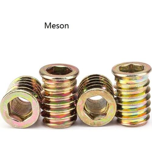 Iron inner and outer teeth nut solid wood furniture nut with embedded nut lock nut M4 M5 M6 M8 M10*8 10 13 15 18 20 25