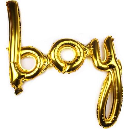 102 * 82cm New BOY BABY GIRL ONE Conjoined English Alphabet Aluminum Foil Balloon Birthday Party Decoration Balloon