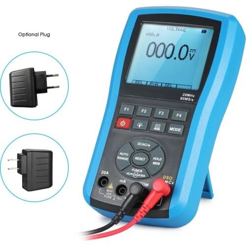 2 in 1 20MHz 80MS/s Digital Storage Oscilloscope logic analyzer DSO Scope Meter True RMS Multimeter USB Communication Function