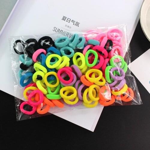 200pack 100 pcs/pack Child Kids Hair Holders Cute Rubber Hair Band Elastics Hair Rope