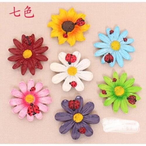4 pieces/ lot)Creative three-dimensional flower resin refrigerator stickers