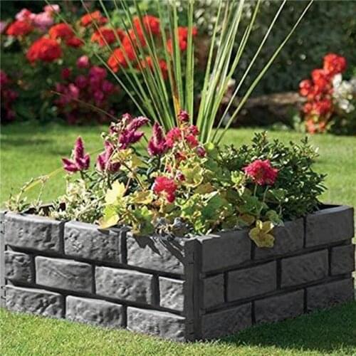 4Pcs Garden Border Imitation Brick Effect Detachable Splicing Fencing Outdoor Decoration