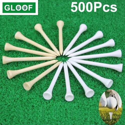 500Pcs Wooden Golf Tee Tees Replacement Driving Range Hitting Trainer Club Accessories Golf Tees Ball Holder