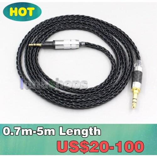 8 Core Silver Plated Black Earphone Cable For Sennheiser HD 4.30i HD 4.30G 4.40BT 4.50BTNC HD 400S HD 450BT HD 458BT LN006583