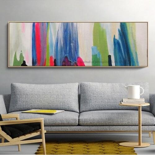 Abstract painting canvas decorative pinturas al oleo abstractas wall pictures for bedroom horizontal home deco handmade art