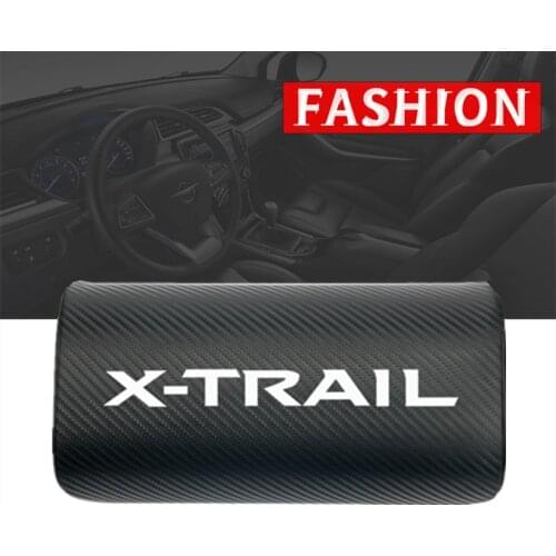 1pcs car neck pillows both side pu leather single headrest case for Nissan X-TRAIL XTRAIL T30 T31 T32 Accessories Car Styling