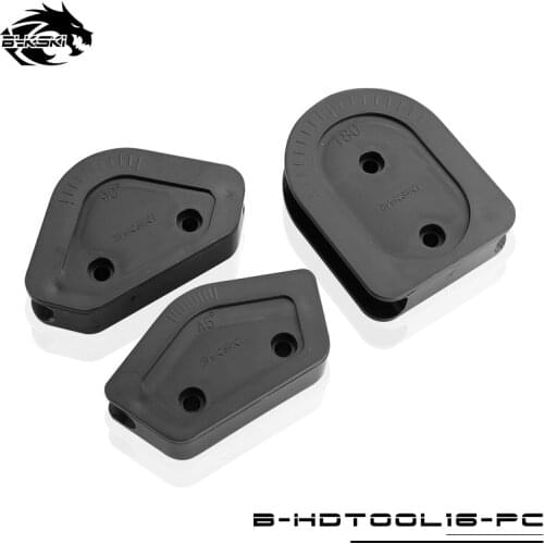 Bykski ABS Multi-angle use for 12mm/14mm/16mm Outner Diameter Hard Tube Elbow Mold 3pcs/Set Bend Tool kit for OD12/14/16mm Pipe