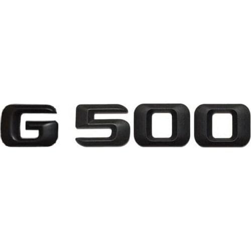 Matt Black " G 500 " Car Trunk Rear Letters Words Number Badge Emblem Decal Sticker for Mercedes Benz G Class G500