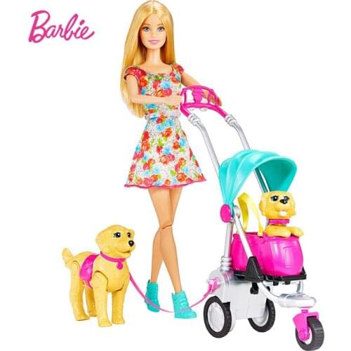 Mattel Barbie Toys Pet Dog Set Girls Pretend Play Toy Birthday Gift Toys for Girls Toys for Kids Fashion Dolls for Girls Baby