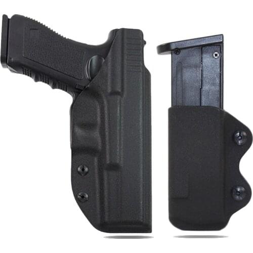 IWB Kydex Gun Holster Pistol Airsoft Holster for Glock 17 31 Gun Case Hidden Holster With 9mmMAG Pouch Hunting Accessories