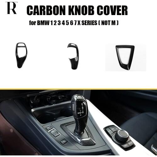 Carbon Fiber Interior Gear Shift Knob Decorative Trim Cover for BMW 1 2 3 4 5 6 7 X Series f20 f22 f30 f32 f10 LFD