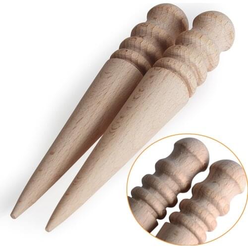 Round Wood Leather Burnisher Leather Edge Slicker Leather Burnisher Leathercraft Tool Leather Edge Slicker 15cm