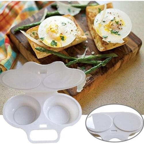 Kitchen Microwave Oven Round Shape Egg Steamer Cooking Mold Egg Poacher Egg Tool