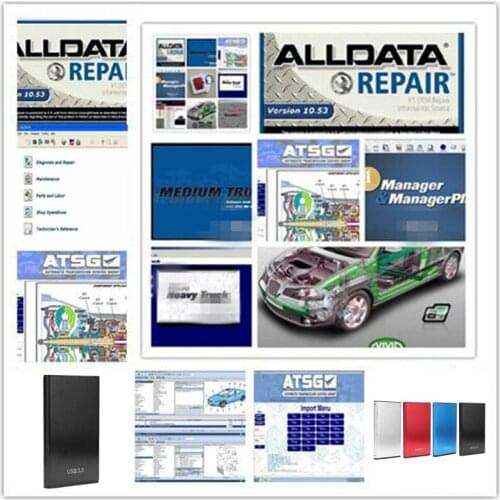 2021 hot alldata software and mi.hell auto repair software 49in1 1000gb hdd +atsg+vivid workshop+heavy truck usb3.0