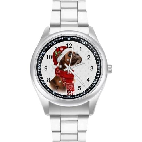 Boxer Dog Quartz Watch Fishing Unisex Wrist Watch Stainless Photo High Quality Man Wristwatch