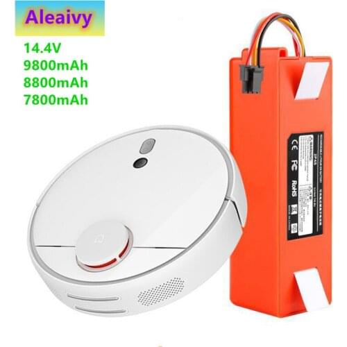 100% NEW 9800mAh 14.4V li-ion Battery Vacuum Cleaner accessories for xiaomi mi robot Robotics cleaner roborock S50 S51 T4
