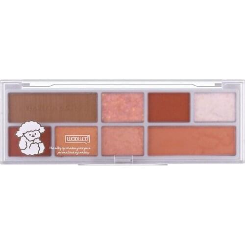 WODWOD 8-color Eyeshadow Palette Matte Pearl Sequins Easy To Apply Makeup Non-flying Powder Long-lasting Student Eye Makeup