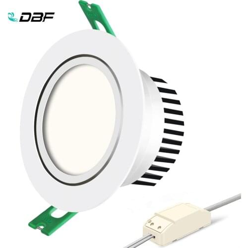 [DBF]High Bright COB Ceiling Spot Lamp Dimmable 5W 7W 10W 12W LED Recessed Downlight with AC 110V/220V LED Driver for Home Decor